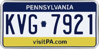 PA license plate KVG7921