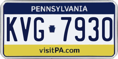 PA license plate KVG7930