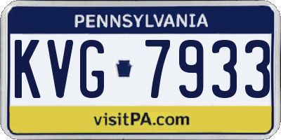 PA license plate KVG7933
