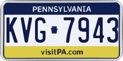 PA license plate KVG7943