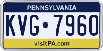 PA license plate KVG7960