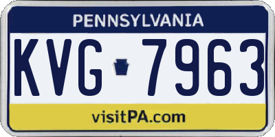 PA license plate KVG7963