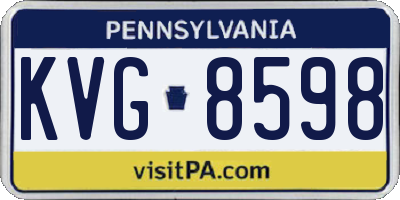 PA license plate KVG8598