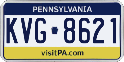 PA license plate KVG8621