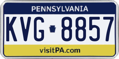 PA license plate KVG8857
