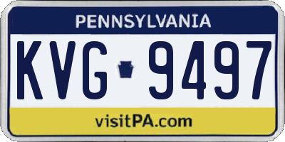 PA license plate KVG9497