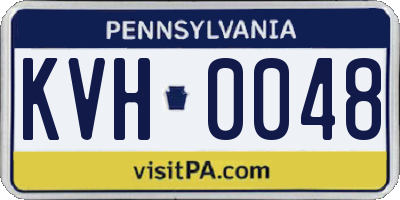 PA license plate KVH0048