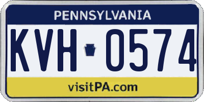 PA license plate KVH0574