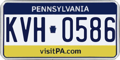 PA license plate KVH0586