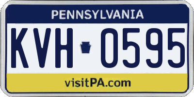 PA license plate KVH0595