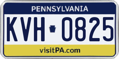 PA license plate KVH0825