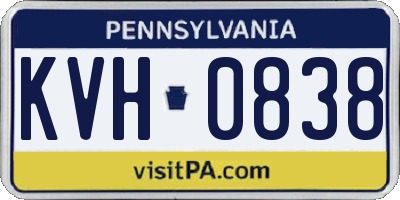 PA license plate KVH0838