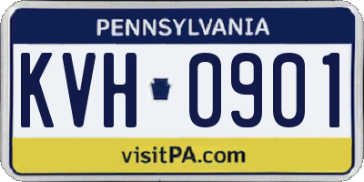 PA license plate KVH0901