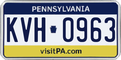 PA license plate KVH0963
