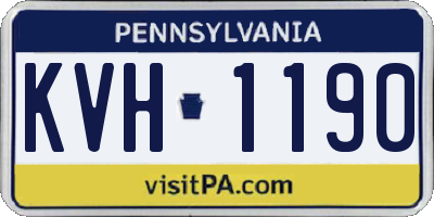 PA license plate KVH1190