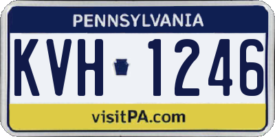 PA license plate KVH1246