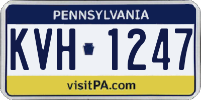 PA license plate KVH1247