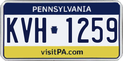 PA license plate KVH1259