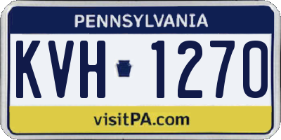PA license plate KVH1270