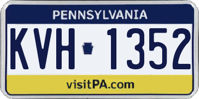 PA license plate KVH1352