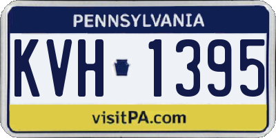 PA license plate KVH1395