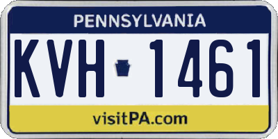 PA license plate KVH1461