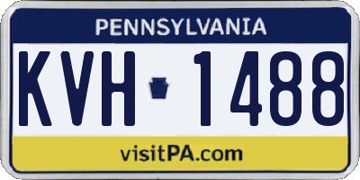PA license plate KVH1488