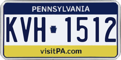 PA license plate KVH1512