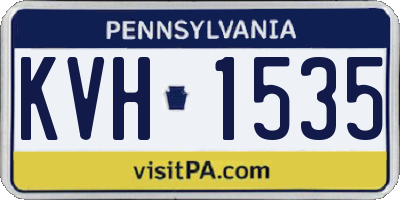 PA license plate KVH1535