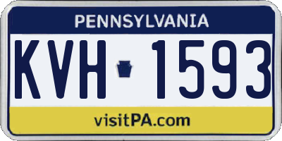 PA license plate KVH1593