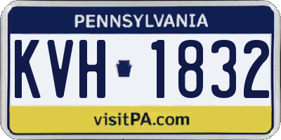 PA license plate KVH1832
