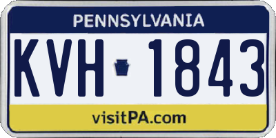 PA license plate KVH1843