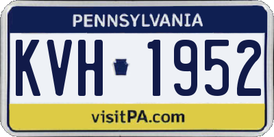 PA license plate KVH1952