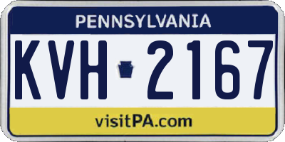 PA license plate KVH2167