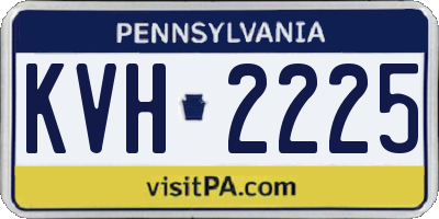 PA license plate KVH2225