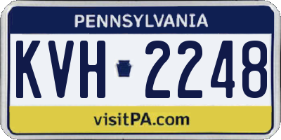 PA license plate KVH2248