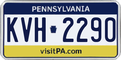 PA license plate KVH2290