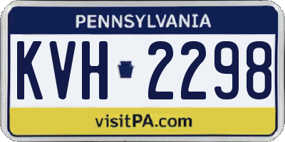 PA license plate KVH2298