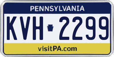 PA license plate KVH2299