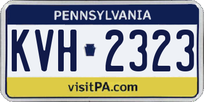 PA license plate KVH2323