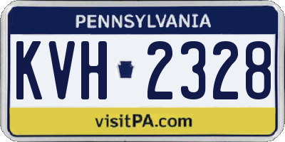 PA license plate KVH2328