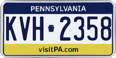 PA license plate KVH2358