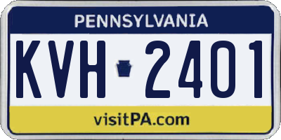 PA license plate KVH2401