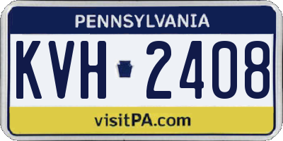 PA license plate KVH2408