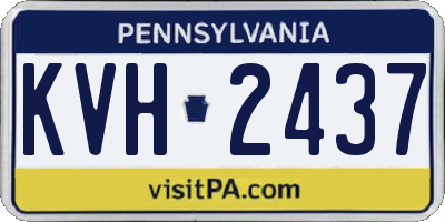 PA license plate KVH2437