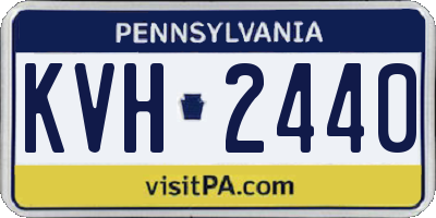 PA license plate KVH2440