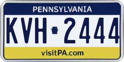 PA license plate KVH2444
