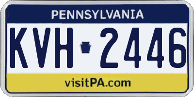 PA license plate KVH2446