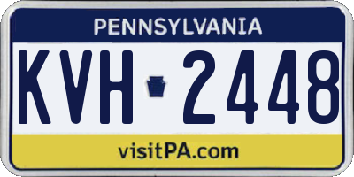 PA license plate KVH2448