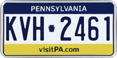 PA license plate KVH2461